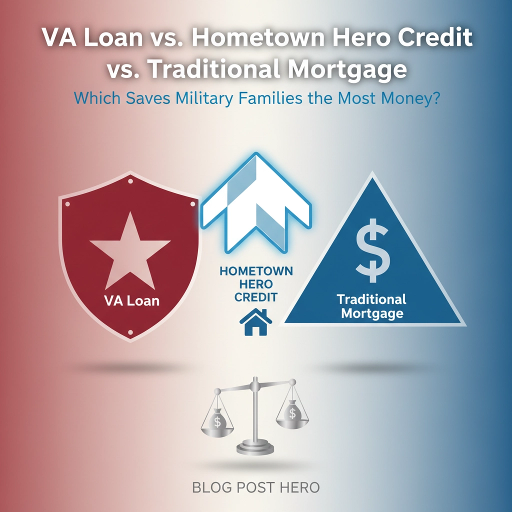 VA Loan vs. Hometown Hero Credit vs. Traditional Mortgage: Which Saves Military Families the Most Money?